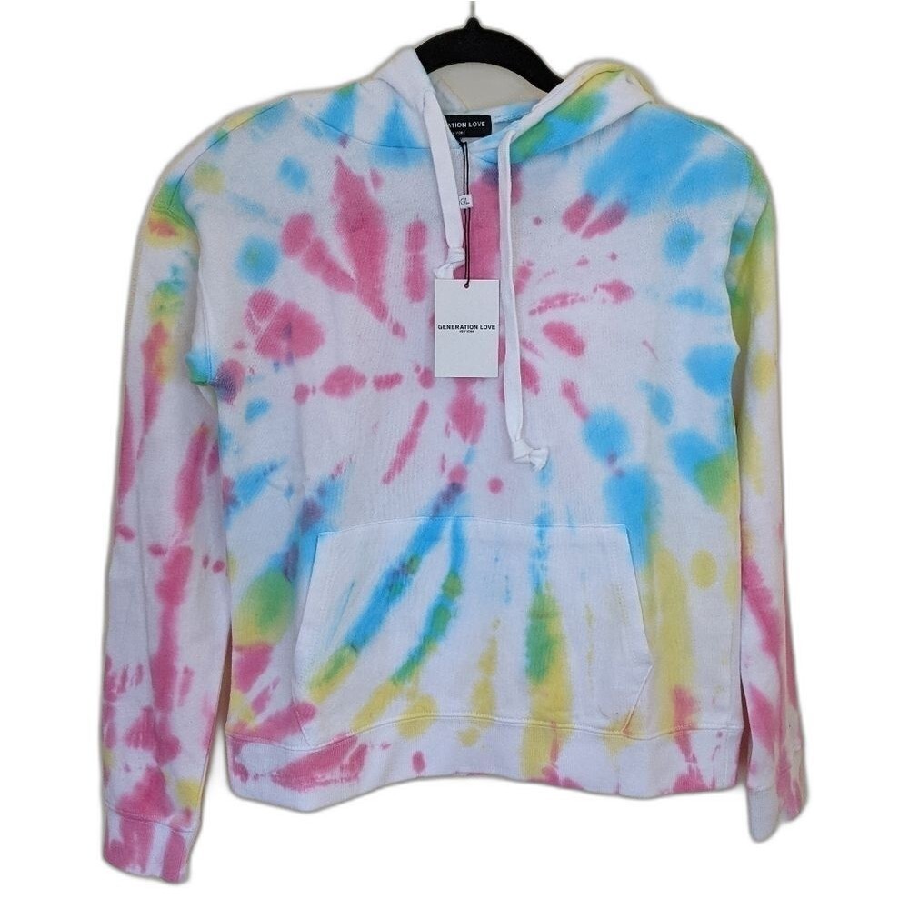Generation Love Women's Stevie Tie-Dye Hoodie Sweater Relaxed Fit XS